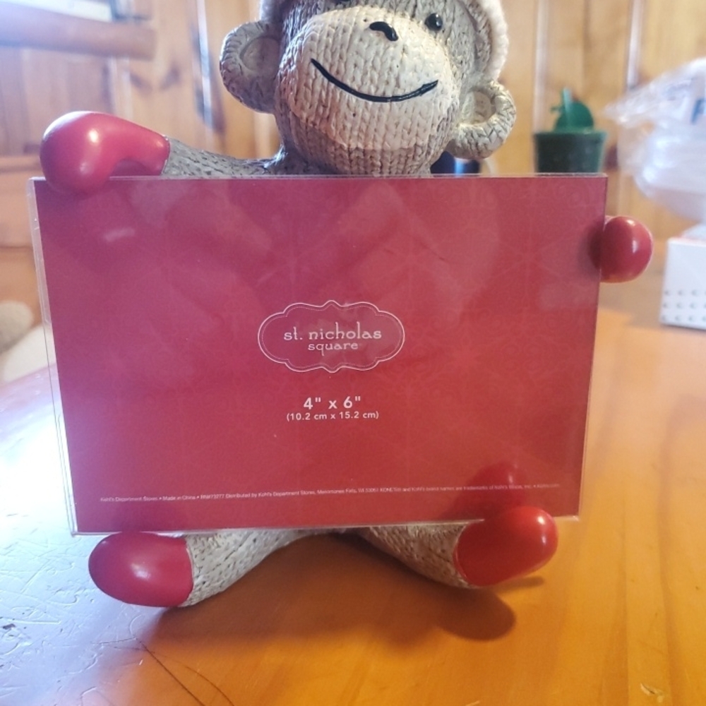 St. Nicholas Square Red Monkey Photo Holder